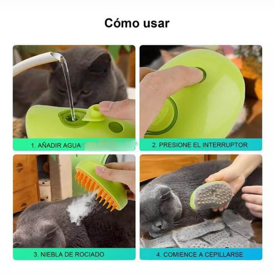 Cepillo Vapor Multifuncional De Mascota